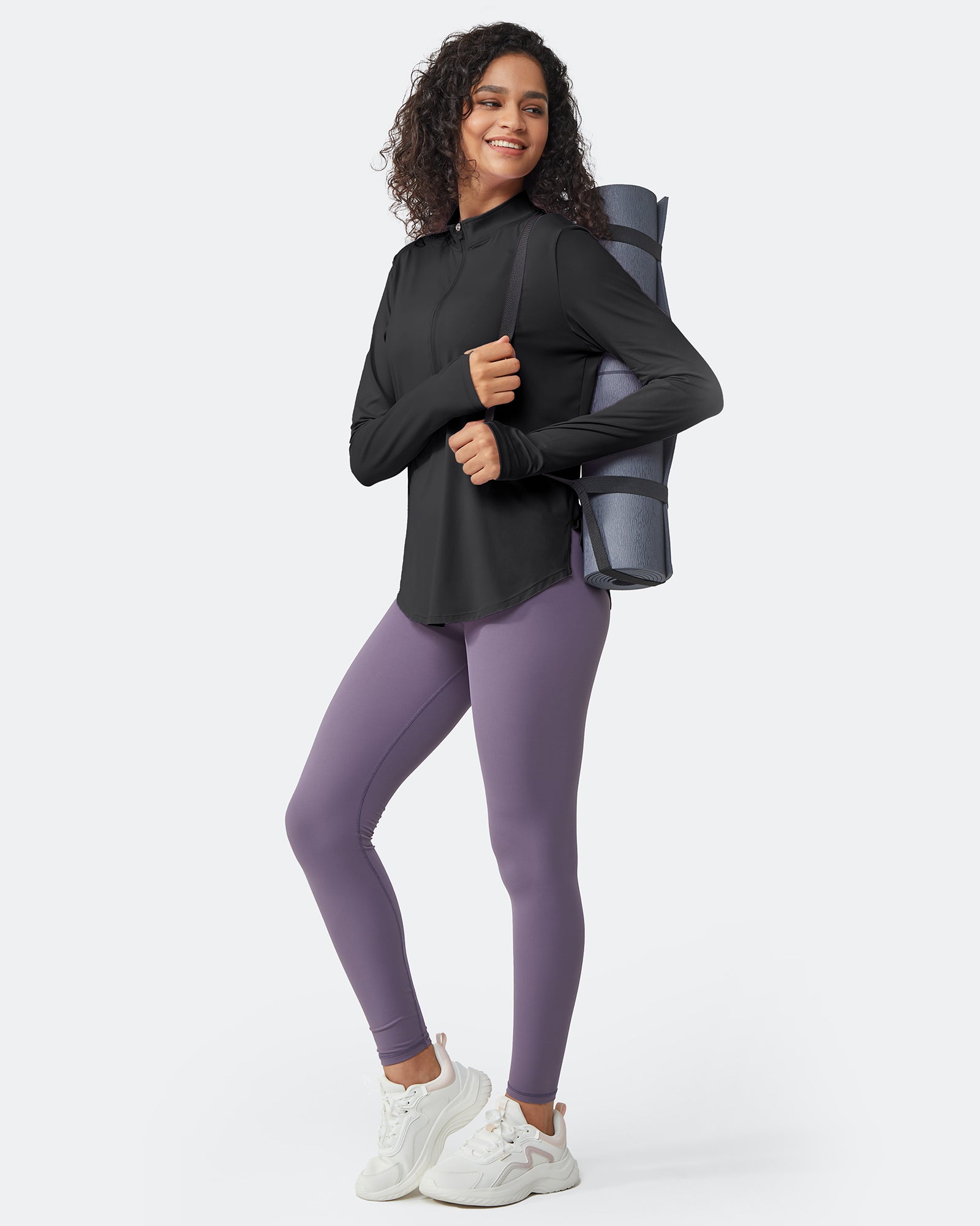 G4Free - Quick Dry High Neck Sun Half Zip Workout Tops -GF23B126AF-XS-GF23B126AA-S-GF23B126AB-M-GF23B126AC-L-GF23B126AD-XL