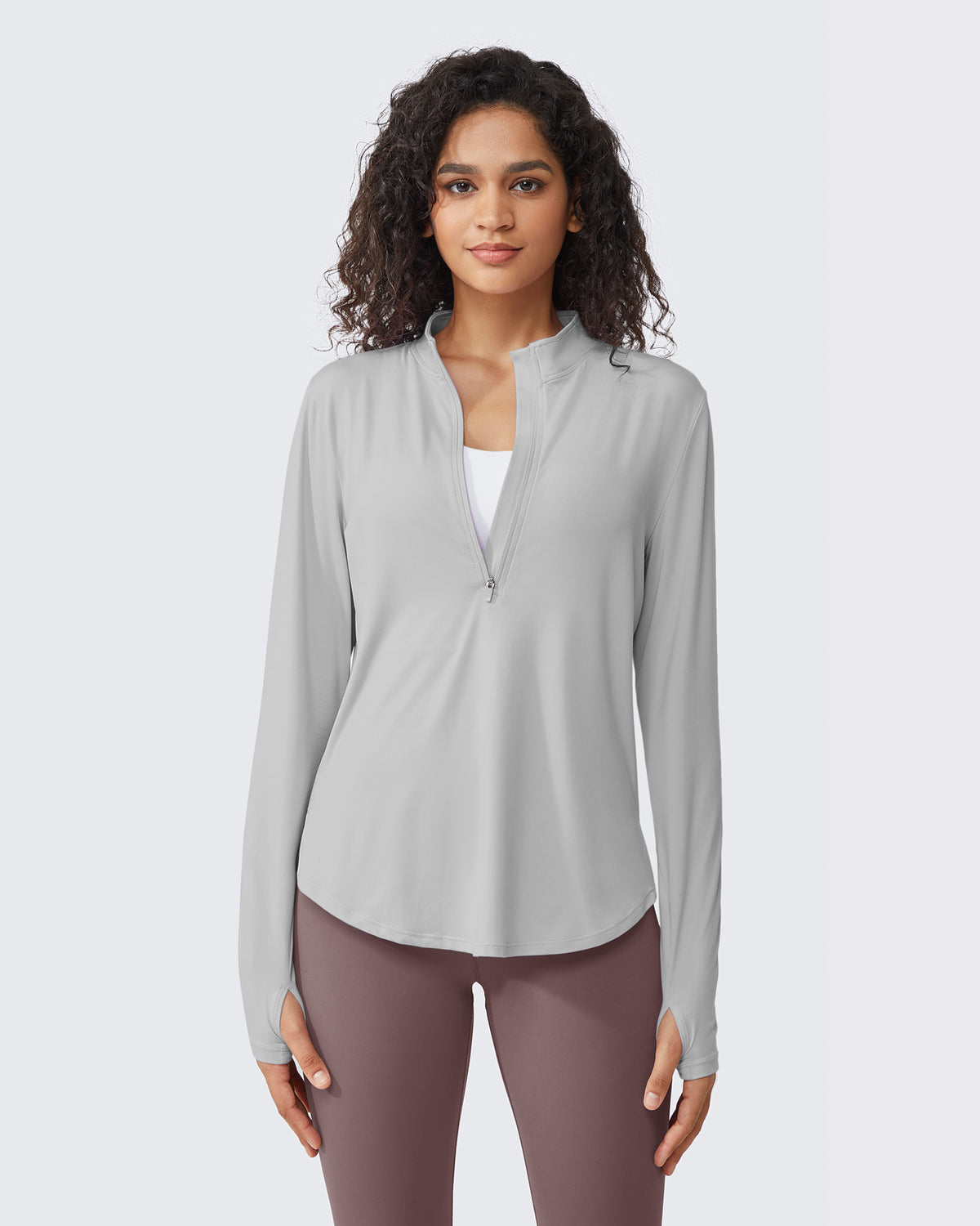 G4Free - Quick Dry High Neck Sun Half Zip Workout Tops -GF23B126AF-XS-GF23B126AA-S-GF23B126AB-M-GF23B126AC-L-GF23B126AD-XL