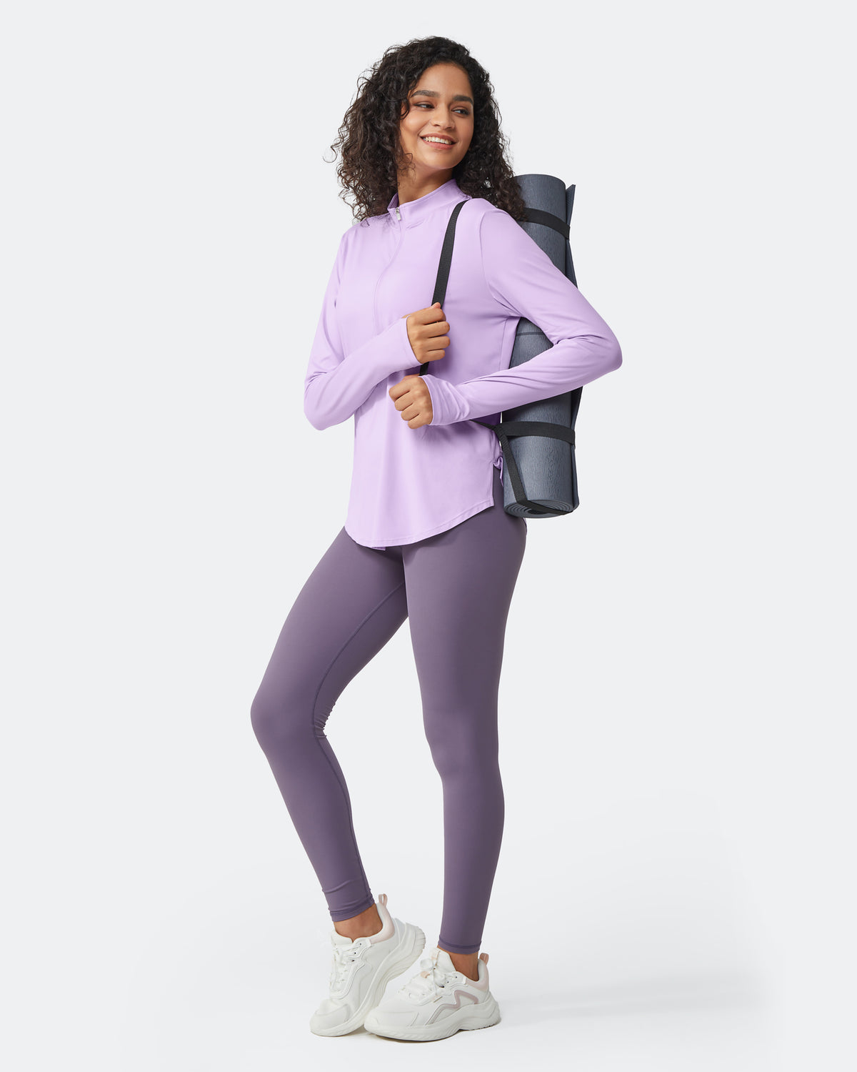 G4Free - Quick Dry High Neck Sun Half Zip Workout Tops -GF23B126AF-XS-GF23B126AA-S-GF23B126AB-M-GF23B126AC-L-GF23B126AD-XL