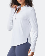 G4Free - Quick Dry High Neck Sun Half Zip Workout Tops -GF23B126AF-XS-GF23B126AA-S-GF23B126AB-M-GF23B126AC-L-GF23B126AD-XL