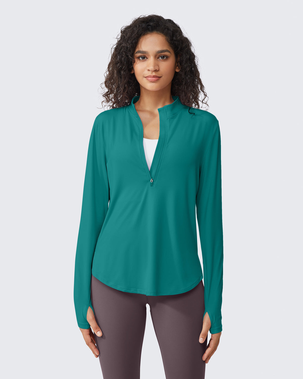 G4Free - Quick Dry High Neck Sun Half Zip Workout Tops -GF23B126KF-XS-GF23B126KA-S-GF23B126KB-M-GF23B126KC-L-GF23B126KD-XL