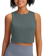 G4Free - Racerback Crop Sleeveless Tank Tops -GF24B223AA-S
