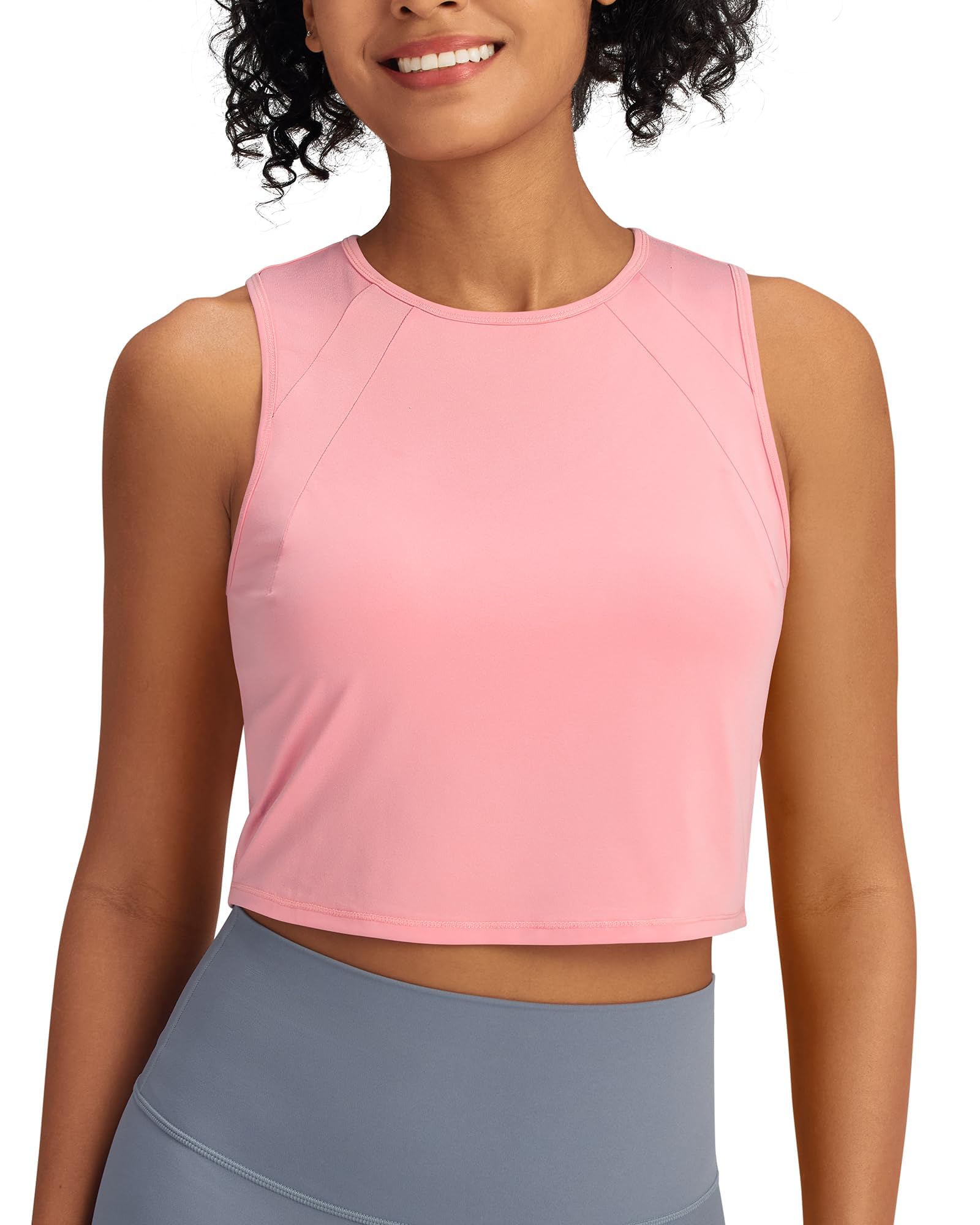 G4Free - Racerback Crop Sleeveless Tank Tops -GF24B223AA-S