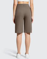 G4Free - Ribbed Bermuda High-Waist Knee Length Shorts 11'' -GF26E763A001F-XS-GF26E763A001A-S-GF26E763A001B-M-GF26E763A001C-L-GF26E763A001D-XL