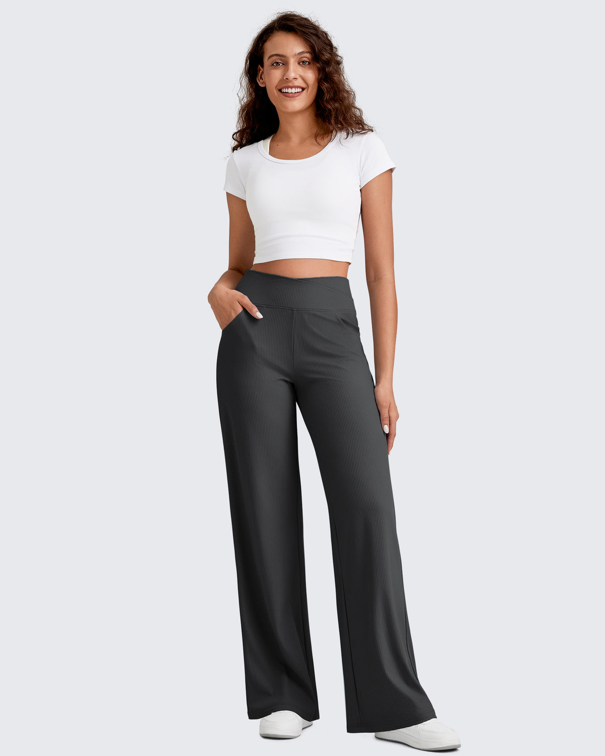 G4Free - Ribbed Cross High-Waist Wide Leg Pants -GF25J505AF-XS-GF25J506AF-XS-GF25J507AF-XS-GF25J505AA-S-GF25J506AA-S