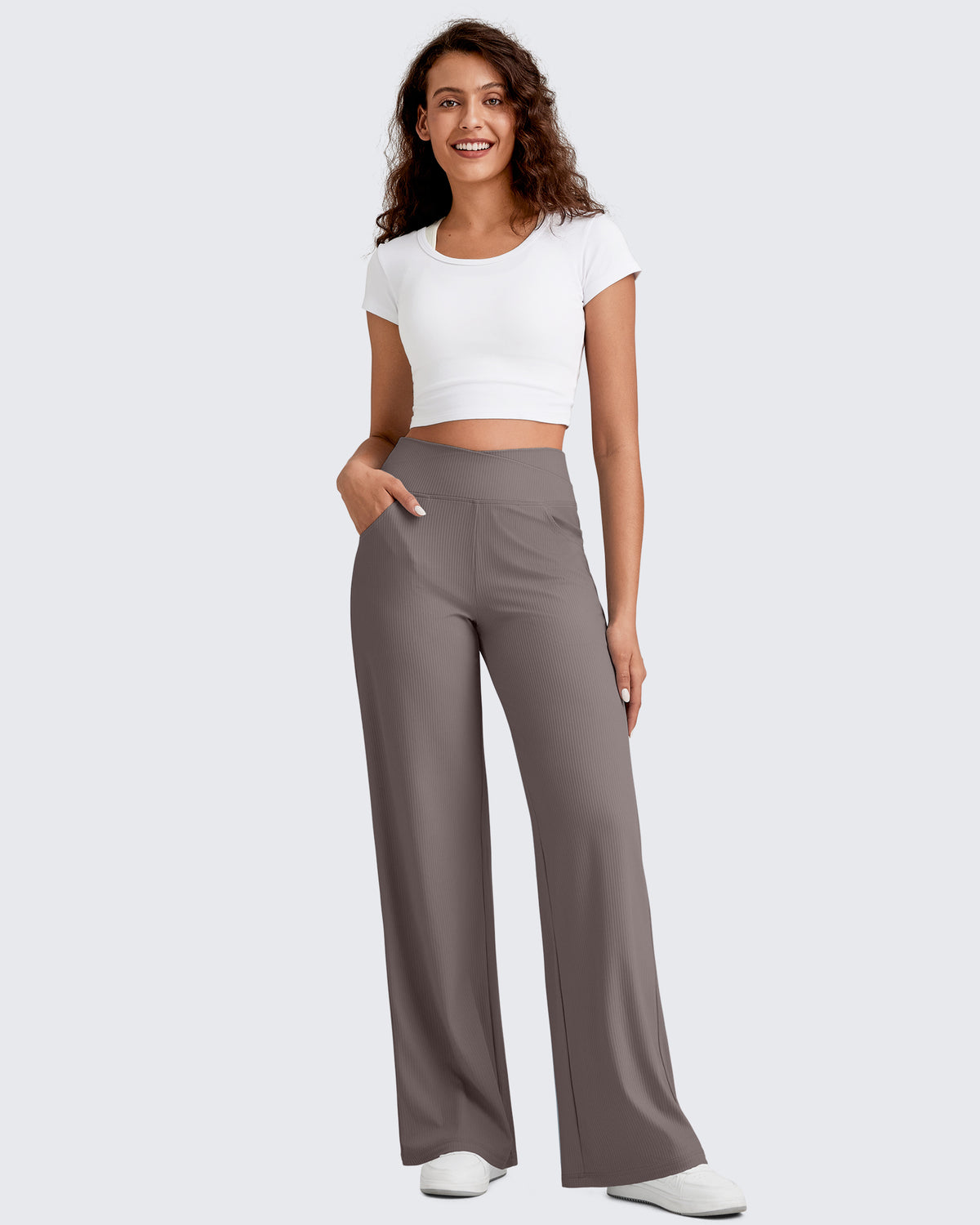 G4Free - Ribbed Cross High-Waist Wide Leg Pants -GF25J505AF-XS-GF25J506AF-XS-GF25J507AF-XS-GF25J505AA-S-GF25J506AA-S