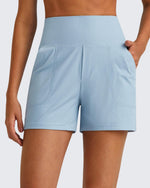 G4Free - Ribbed High-Rise Dressy Casual Shorts -GF25E304AA-S-GF25E304AB-M-GF25E304AC-L-GF25E304AD-XL-GF25E304AE-XXL