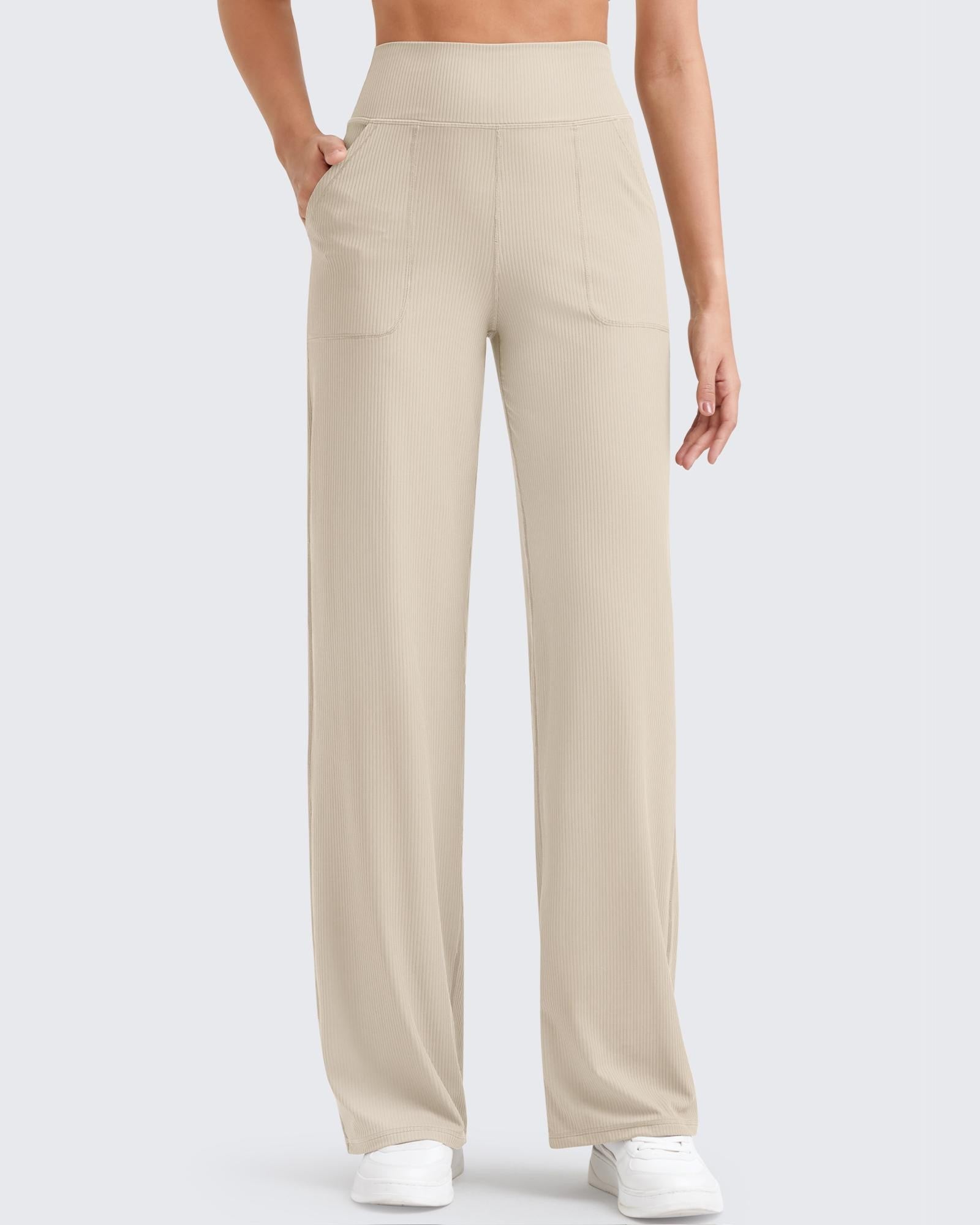 G4Free - Ribbed High-Rise Seamless Work Pants -GF24J315AA-S