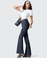 G4Free - Ribbed High Waisted Pockets Bootcut Leggings -GF25A568AA-S-GF25A569AA-S-GF25A570AA-S-GF25A568AB-M-GF25A569AB-M