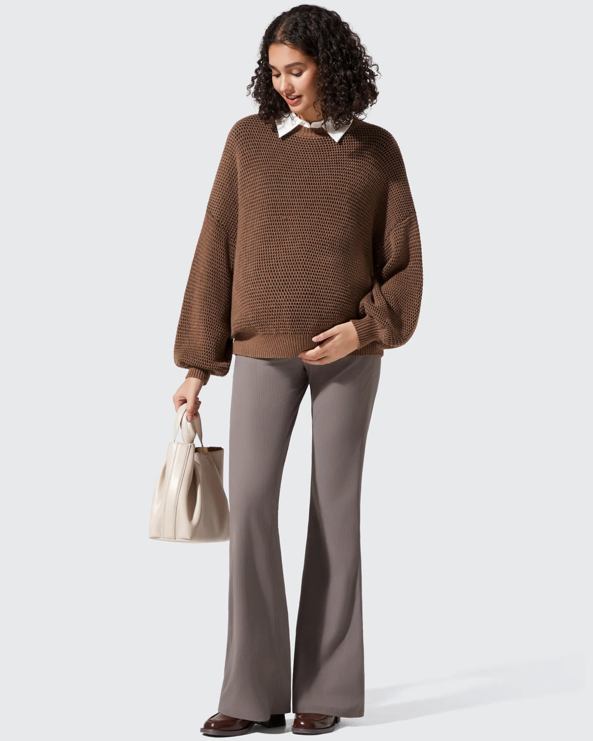 G4Free - Ribbed Maternity Flare Yoga Pants with Pockets -GF25AY587AA-S-GF25AY588AA-S-GF25AY589AA-S-GF25AY587AB-M-GF25AY588AB-M