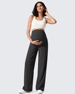 G4Free - Ribbed Maternity Wide Leg Casual Yoga Pants -GF25JY537AF-XS-GF25JY538AF-XS-GF25JY539AF-XS-GF25JY537AA-S-GF25JY538AA-S