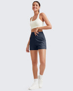 G4Free - Ribbed Mid-Rise Seamless Work Shorts -GF25E314AA-S-GF25E314AB-M-GF25E314AC-L-GF25E314AD-XL-GF25E314AE-XXL