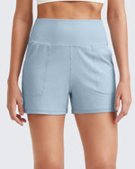 G4Free - Ribbed Mid-Rise Seamless Work Shorts -GF25E314AA-S-GF25E314AB-M-GF25E314AC-L-GF25E314AD-XL-GF25E314AE-XXL
