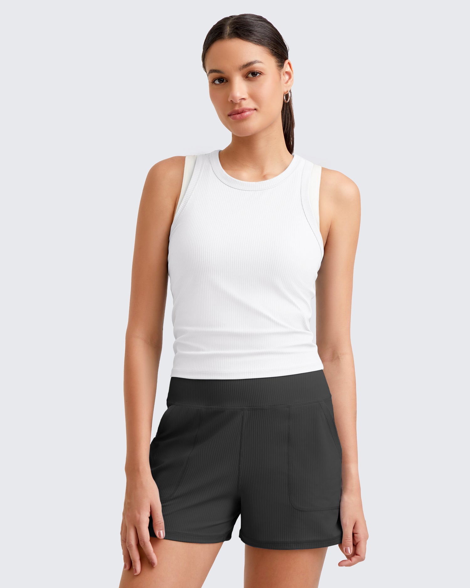 G4Free - Ribbed Slim Racerback Athletic Tanks -GF25B327AA-S-GF25B327AB-M-GF25B327AC-L-GF25B327AD-XL-GF25B327AF-XS