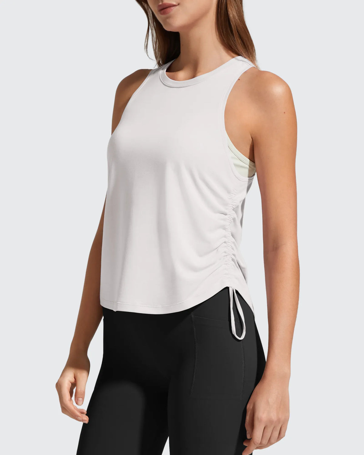 G4Free - Ruch Side High Neck Racerback Muscle Tank Tops -GF26L878I002F-XS