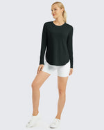 G4Free - Scoop Neck UV Sun Workout Long Sleeve -GF21B003BA-S