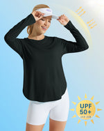 G4Free - Scoop Neck UV Sun Workout Long Sleeve -GF21B003BA-S