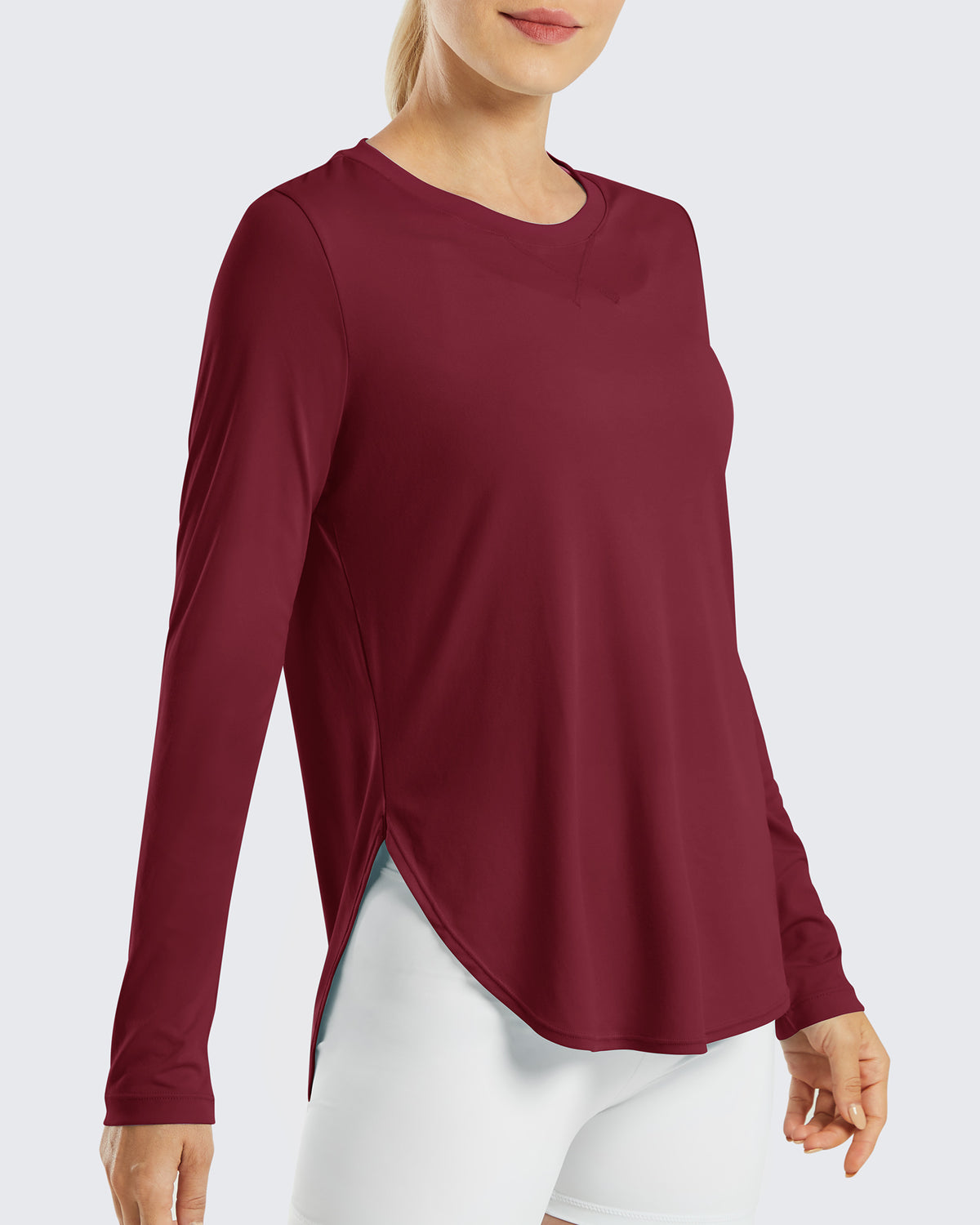 G4Free - Scoop Neck UV Sun Workout Long Sleeve Tops -GF21B003UA-S
