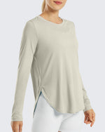 G4Free - Scoop Neck UV Sun Workout Long Sleeve Tops -GF21B003UA-S