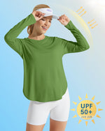 G4Free - Scoop Neck UV Sun Workout Long Sleeve Tops -GF21B003UA-S-GF21B003UB-M-GF21B003UC-L-GF21B003UD-XL-GF21B003UE-XXL