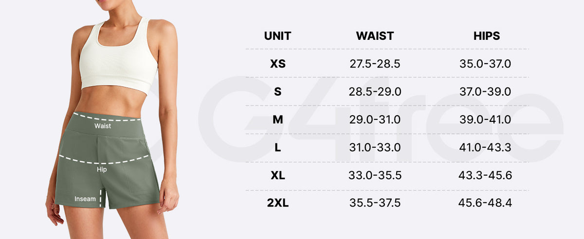 G4Free - ShiftReady High-Rise Business Shorts 3'' -GF25E426AA-S-GF25E426AB-M-GF25E426AC-L-GF25E426AD-XL-GF25E426AE-XXL