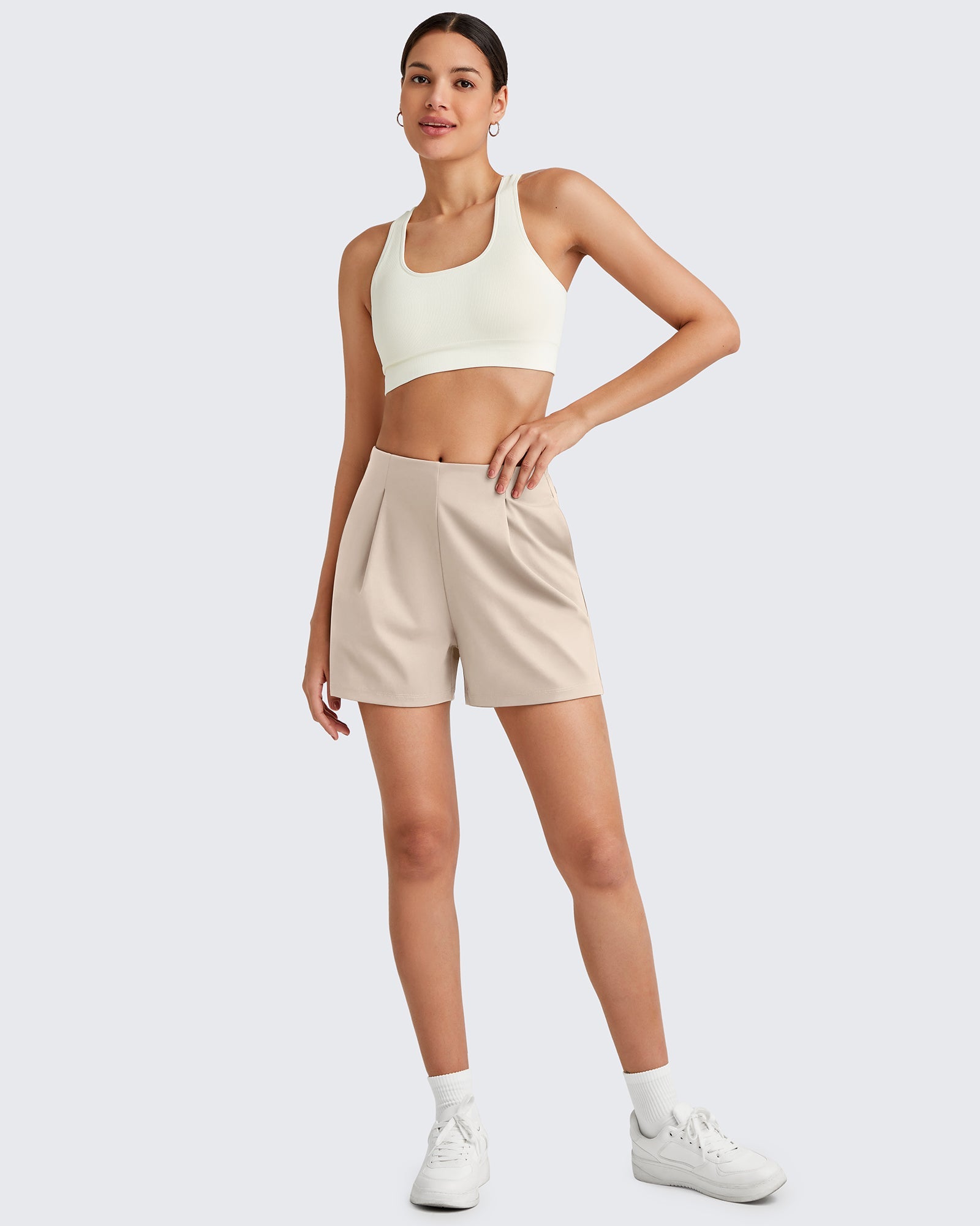 G4Free - ShiftReady High-Rise Pleated Work Shorts 5'' -GF25E395FA-S-GF25E395FB-M-GF25E395FC-L-GF25E395FD-XL-GF25E395FE-XXL