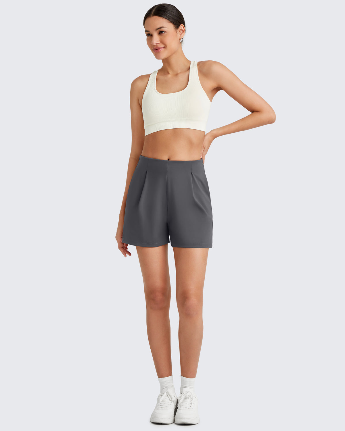 G4Free - ShiftReady High-Rise Pleated Work Shorts 5'' -GF25E395FA-S-GF25E395FB-M-GF25E395FC-L-GF25E395FD-XL-GF25E395FE-XXL