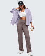 G4Free - ShiftReady High Waist Hidden Zipper Pockets Dress Pants -GF25D571AA-S-GF25D572AA-S-GF25D573AA-S-GF25D571AB-M-GF25D572AB-M