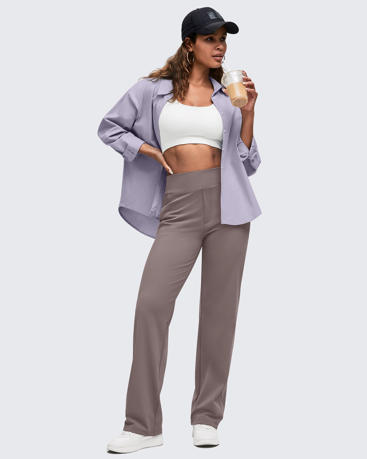 G4Free - ShiftReady High Waist Hidden Zipper Pockets Dress Pants -GF25D571AA-S-GF25D572AA-S-GF25D573AA-S-GF25D571AB-M-GF25D572AB-M