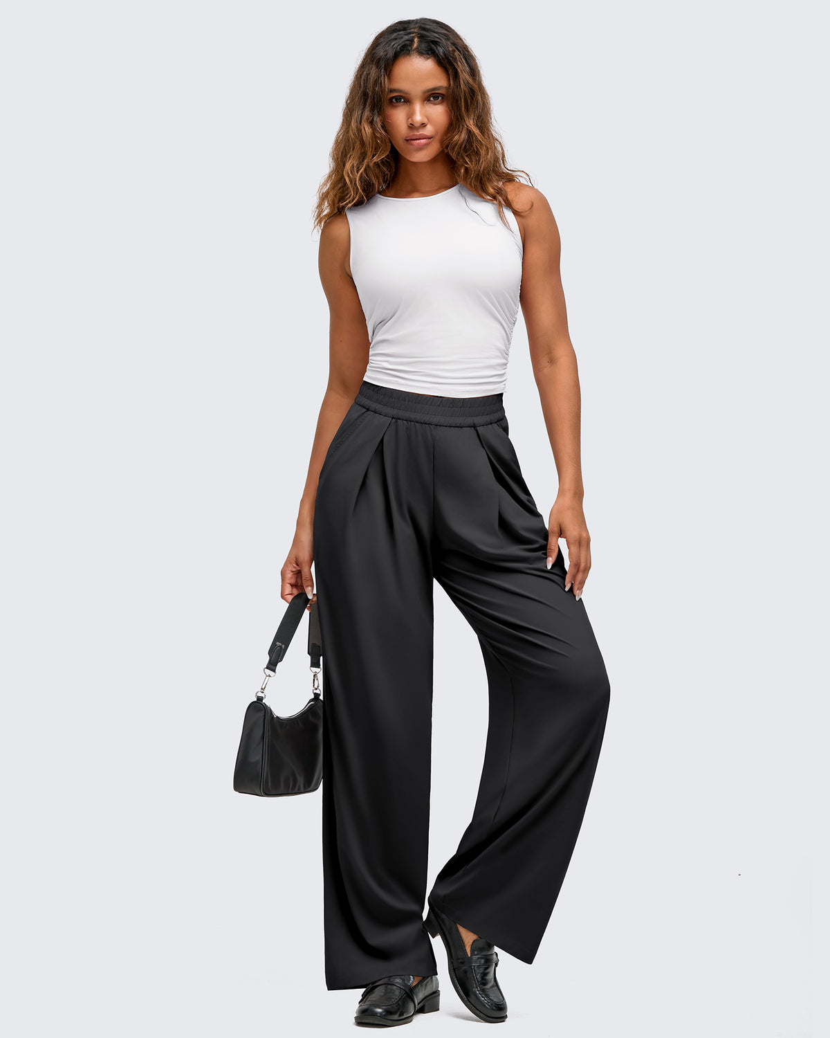 G4Free - ShiftReady Lightweight Front Pleat Wide Leg Pants -GF25J353DA-S-GF25J354DA-S-GF25J355DA-S-GF25J353DB-M-GF25J354DB-M