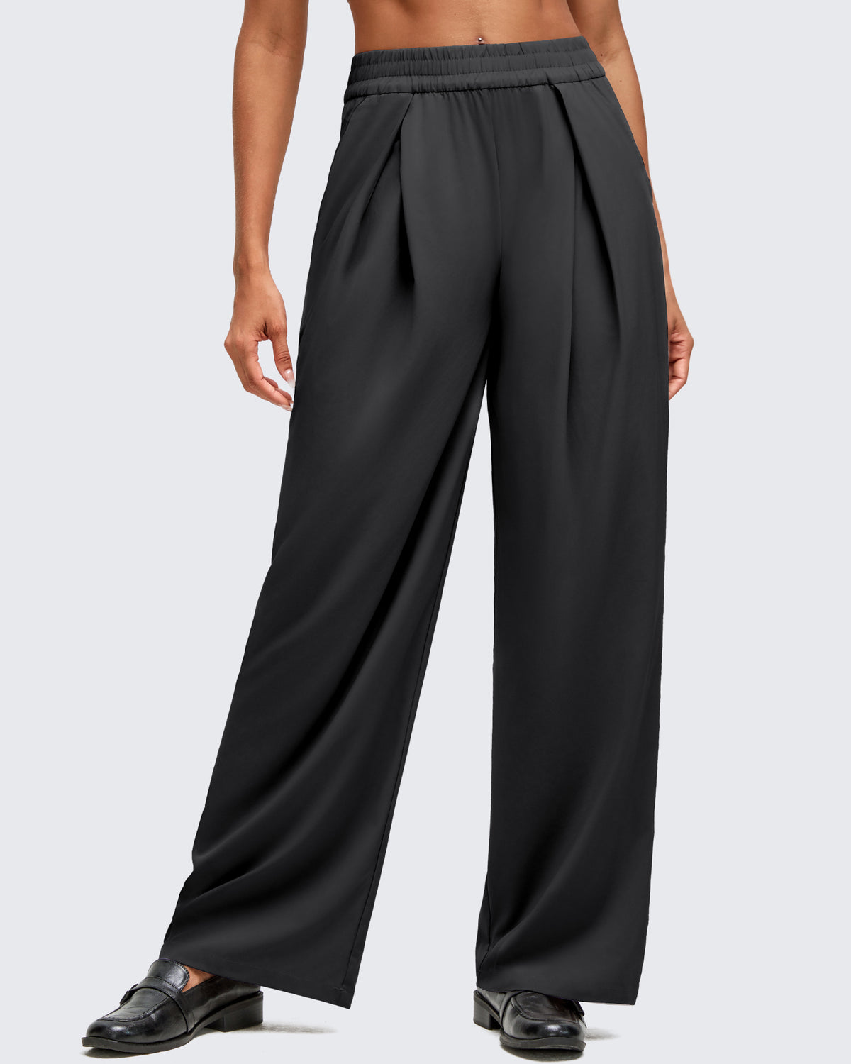 G4Free - ShiftReady Lightweight Front Pleat Wide Leg Pants -GF25J353DA-S-GF25J354DA-S-GF25J355DA-S-GF25J353DB-M-GF25J354DB-M