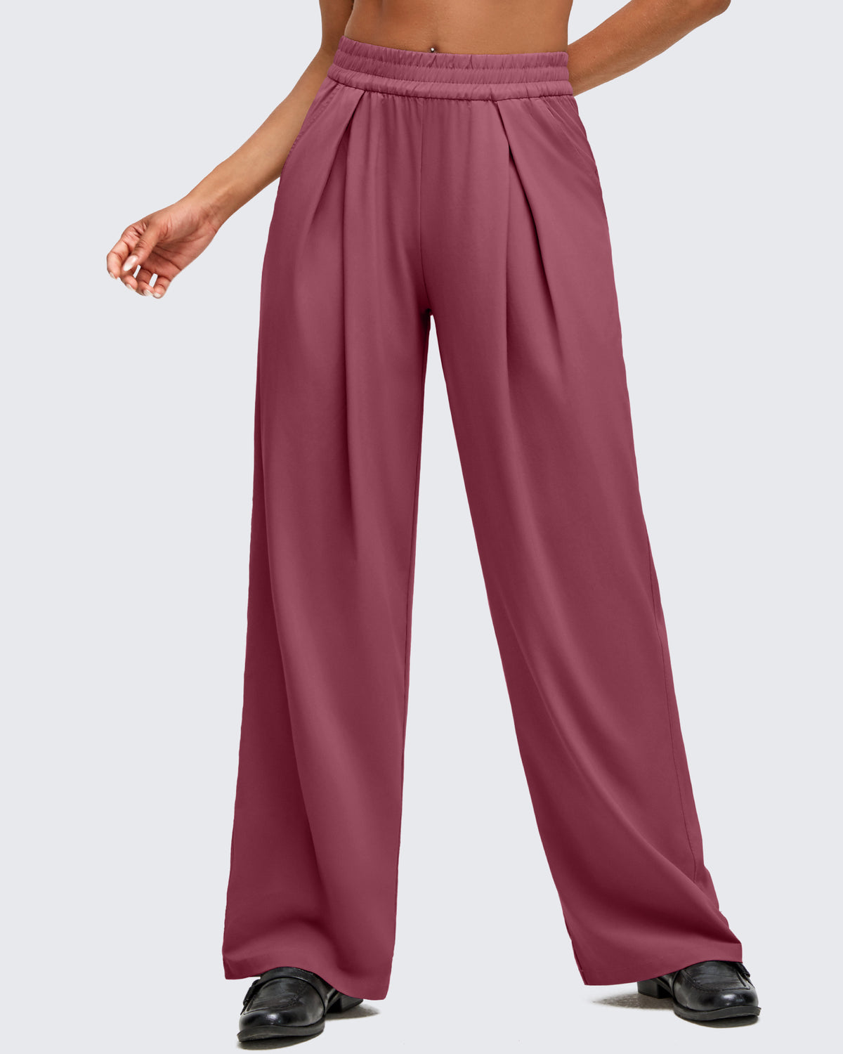 G4Free - ShiftReady Lightweight Front Pleat Wide Leg Pants -GF25J353DA-S-GF25J354DA-S-GF25J355DA-S-GF25J353DB-M-GF25J354DB-M