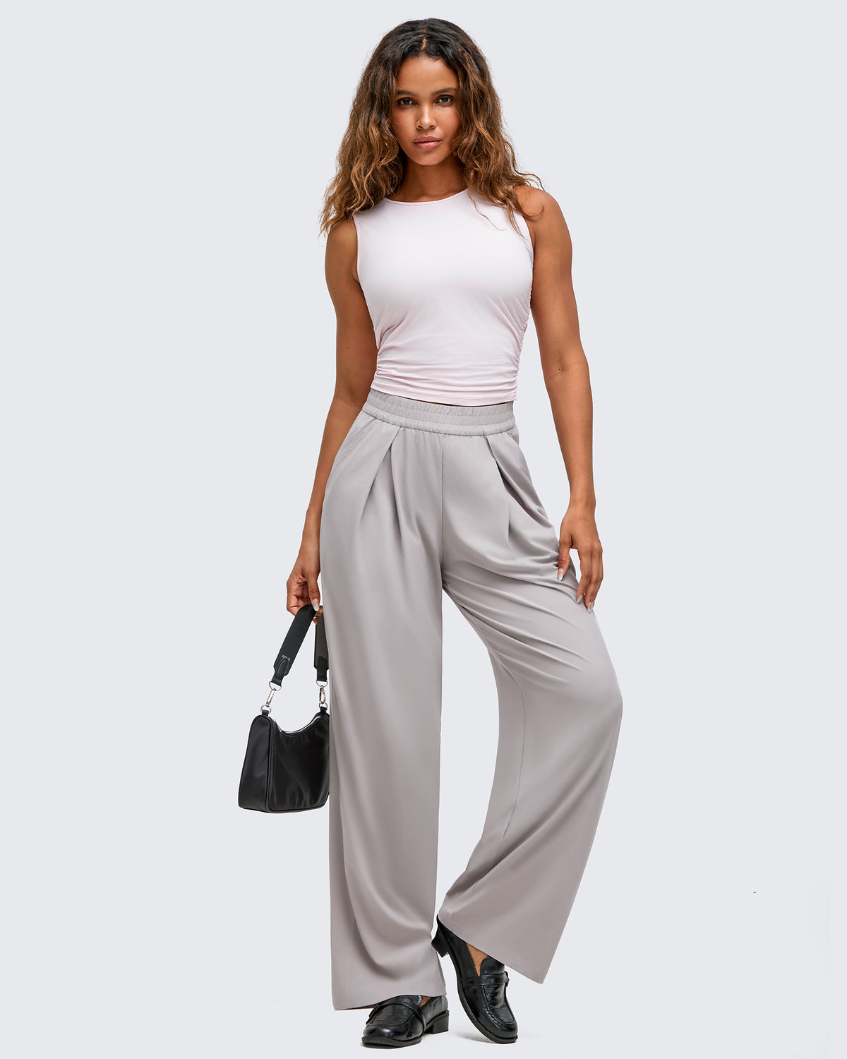G4Free - ShiftReady Lightweight Front Pleat Wide Leg Pants -GF25J353DA-S-GF25J354DA-S-GF25J355DA-S-GF25J353DB-M-GF25J354DB-M