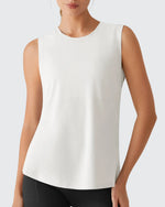 G4Free - Side Slits Loose Fit High Neck Athletic Tanks -GF26L858D016F-XS-GF26L858D016A-S-GF26L858D016B-M-GF26L858D016C-L-GF26L858D016D-XL