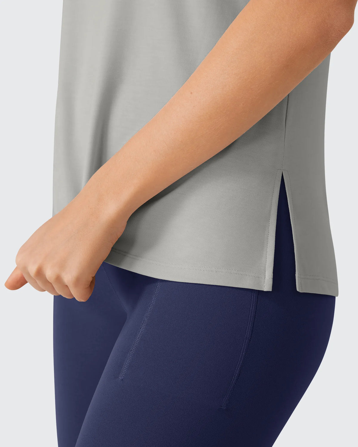 G4Free - Side Slits Loose Fit High Neck Athletic Tanks -GF26L858D016F-XS-GF26L858D016A-S-GF26L858D016B-M-GF26L858D016C-L-GF26L858D016D-XL