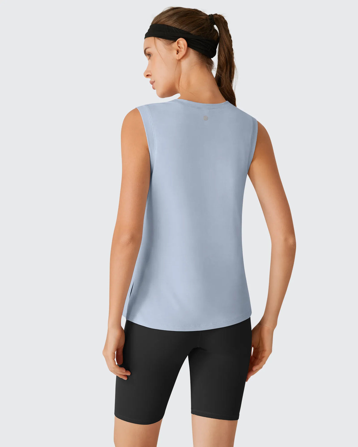 G4Free - Side Slits Loose Fit High Neck Athletic Tanks -GF26L858D016F-XS-GF26L858D016A-S-GF26L858D016B-M-GF26L858D016C-L-GF26L858D016D-XL