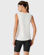 G4Free - Side Slits Loose Fit High Neck Athletic Tanks -GF26L858D016F-XS-GF26L858D016A-S-GF26L858D016B-M-GF26L858D016C-L-GF26L858D016D-XL