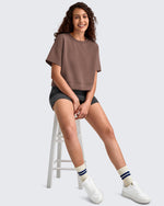 G4Free - Smoofit Crew Neck Boxy Drop Shoulder Short Sleeve -GF25K490AA-S-GF25K490AB-M-GF25K490AC-L-GF25K490AD-XL-GF25K490AE-XXL