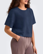 G4Free - Smoofit Crew Neck Boxy Drop Shoulder Short Sleeve -GF25K490AA-S-GF25K490AB-M-GF25K490AC-L-GF25K490AD-XL-GF25K490AE-XXL