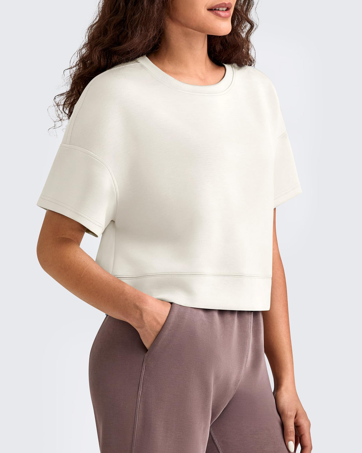 G4Free - Smoofit Crew Neck Boxy Drop Shoulder Short Sleeve -GF25K490AA-S-GF25K490AB-M-GF25K490AC-L-GF25K490AD-XL-GF25K490AE-XXL