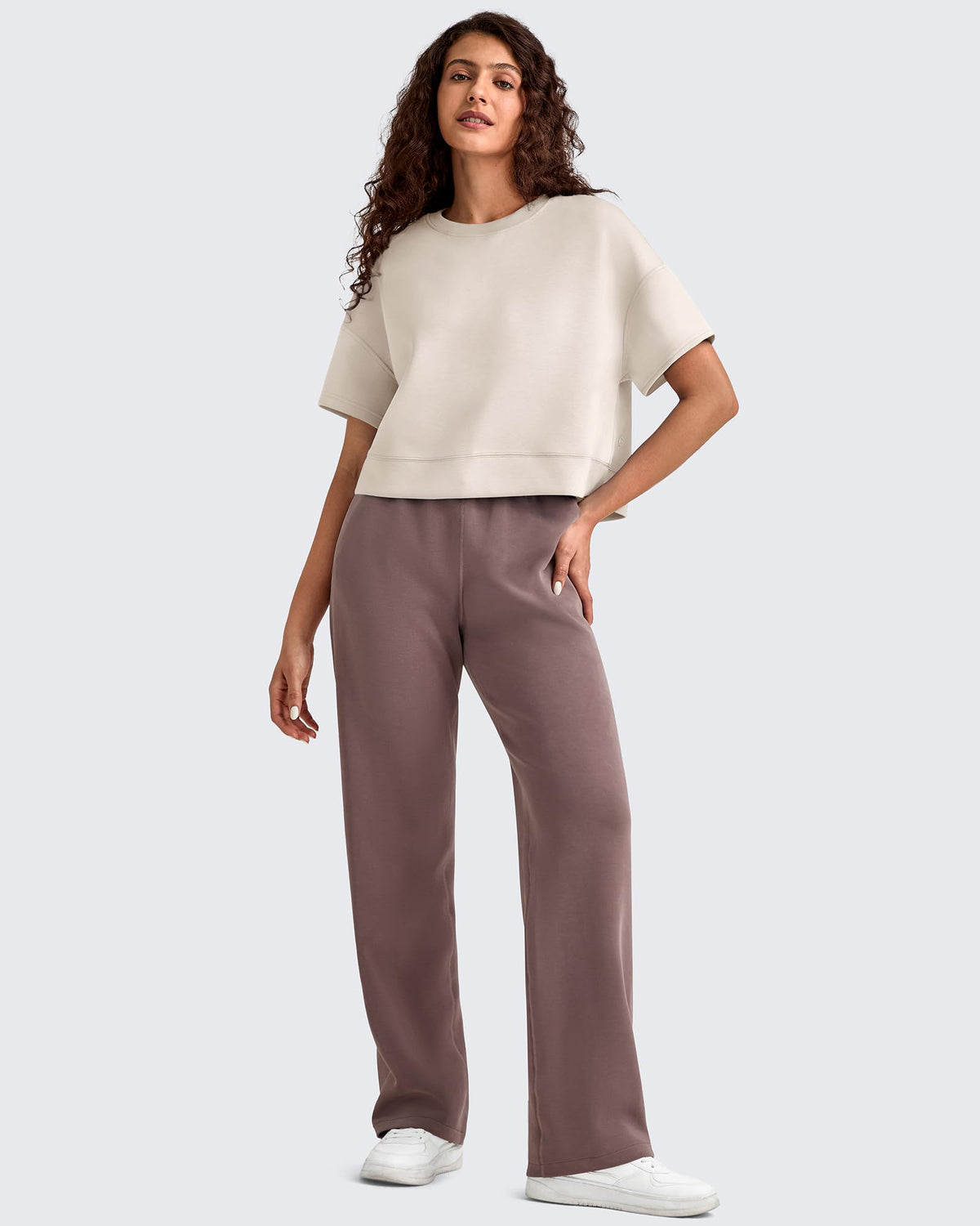 G4Free - Smoofit Crew Neck Boxy Drop Shoulder Short Sleeve -GF25K490AA-S-GF25K490AB-M-GF25K490AC-L-GF25K490AD-XL-GF25K490AE-XXL