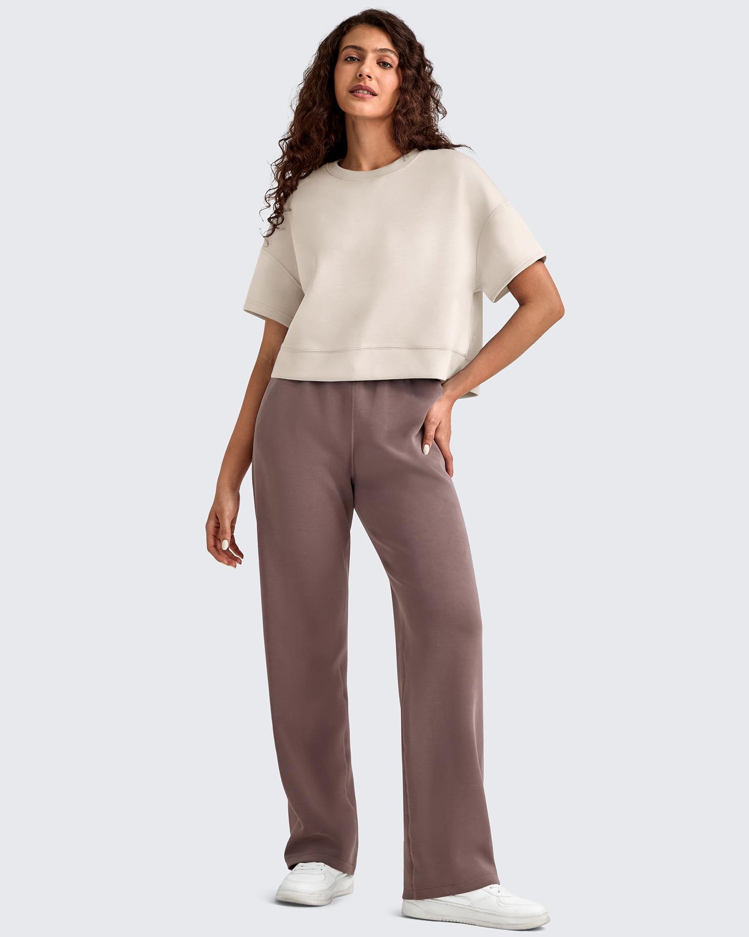 G4Free - Smoofit Crew Neck Boxy Drop Shoulder Short Sleeve -GF25K490AA-S-GF25K490AB-M-GF25K490AC-L-GF25K490AD-XL-GF25K490AE-XXL