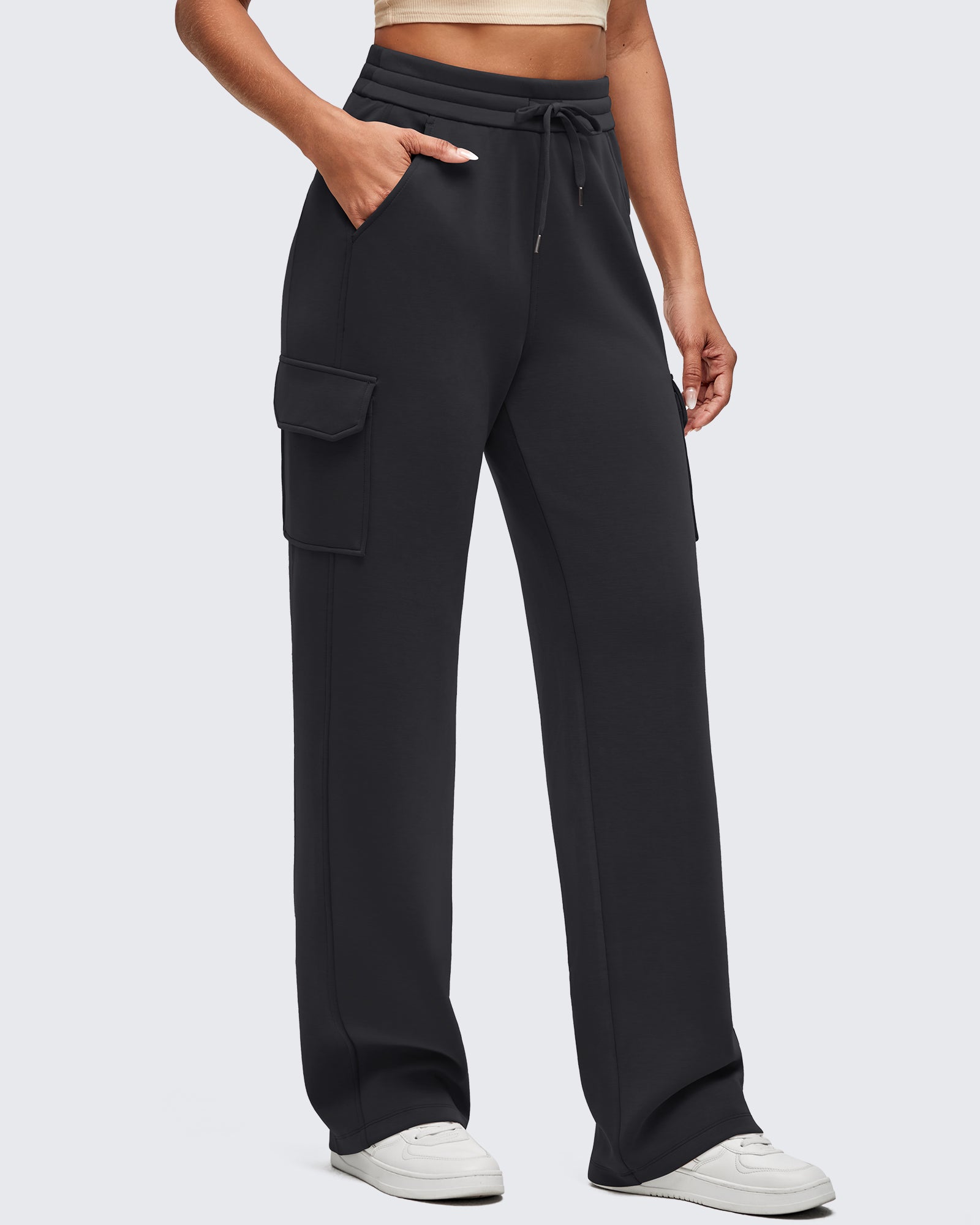 G4Free - Smoofit Drawstring Wide Leg Pockets Cargo Sweatpants -GF25J532AF-XS-GF25J533AF-XS-GF25J534AF-XS-GF25J532AA-S-GF25J533AA-S