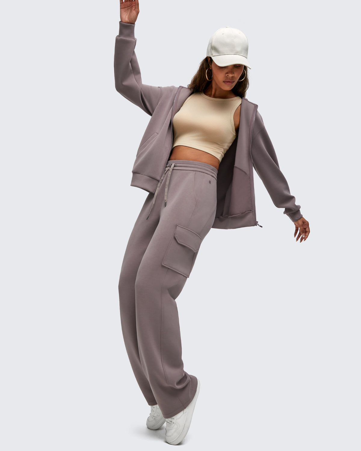 G4Free - Smoofit Drawstring Wide Leg Pockets Cargo Sweatpants -GF25J532AF-XS-GF25J533AF-XS-GF25J534AF-XS-GF25J532AA-S-GF25J533AA-S