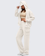 G4Free - Smoofit Drawstring Wide Leg Pockets Cargo Sweatpants -GF25J532AF-XS-GF25J533AF-XS-GF25J534AF-XS-GF25J532AA-S-GF25J533AA-S