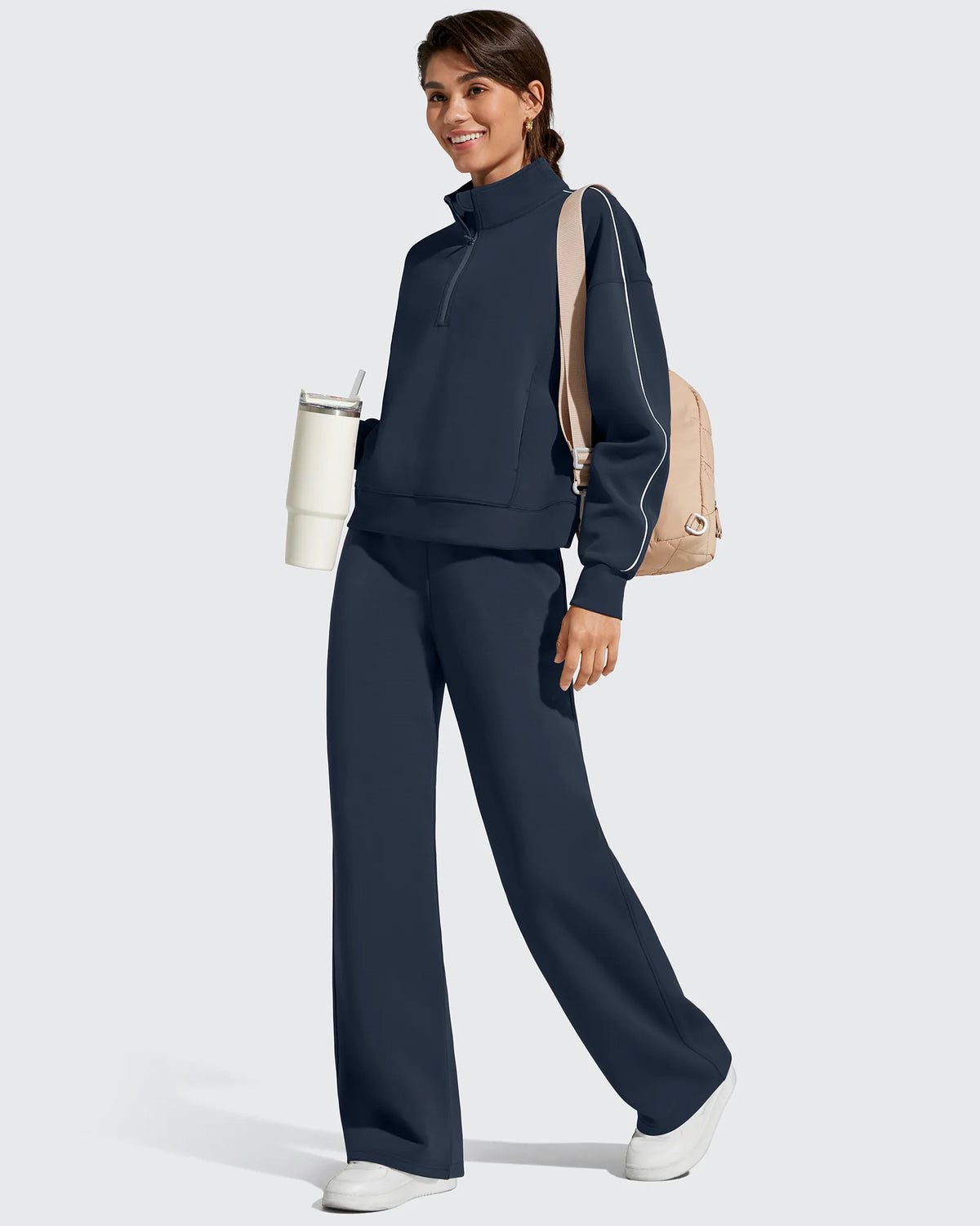 G4Free - Smoofit Elastic Drawstring Fleece Lined Wide Leg Sweatpants -GF25J723AA-S-GF25J724AA-S-GF25J725AA-S-GF25J723AB-M-GF25J724AB-M