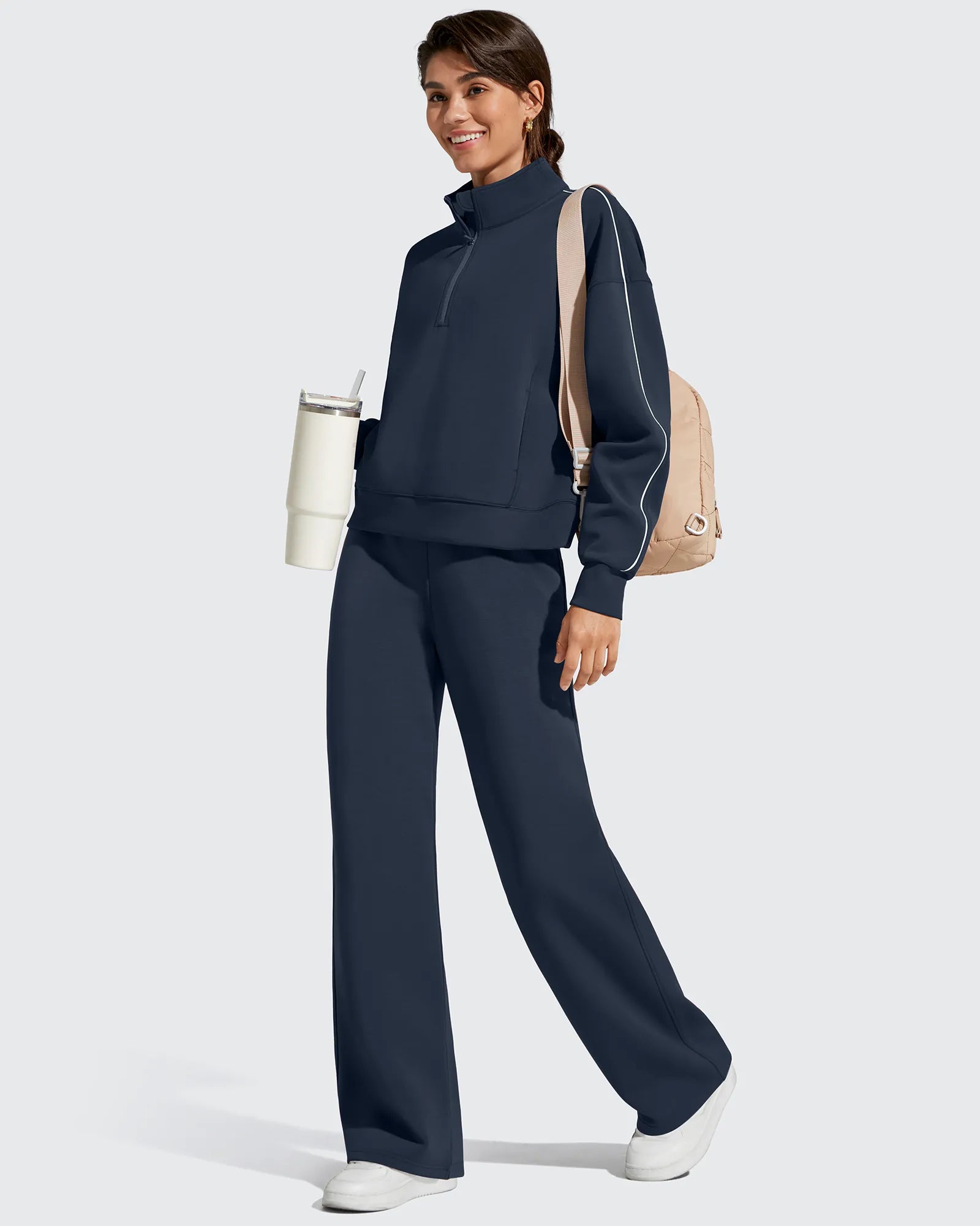 G4Free - Smoofit Elastic Drawstring Fleece Lined Wide Leg Sweatpants -GF25J723AA-S-GF25J724AA-S-GF25J725AA-S-GF25J723AB-M-GF25J724AB-M