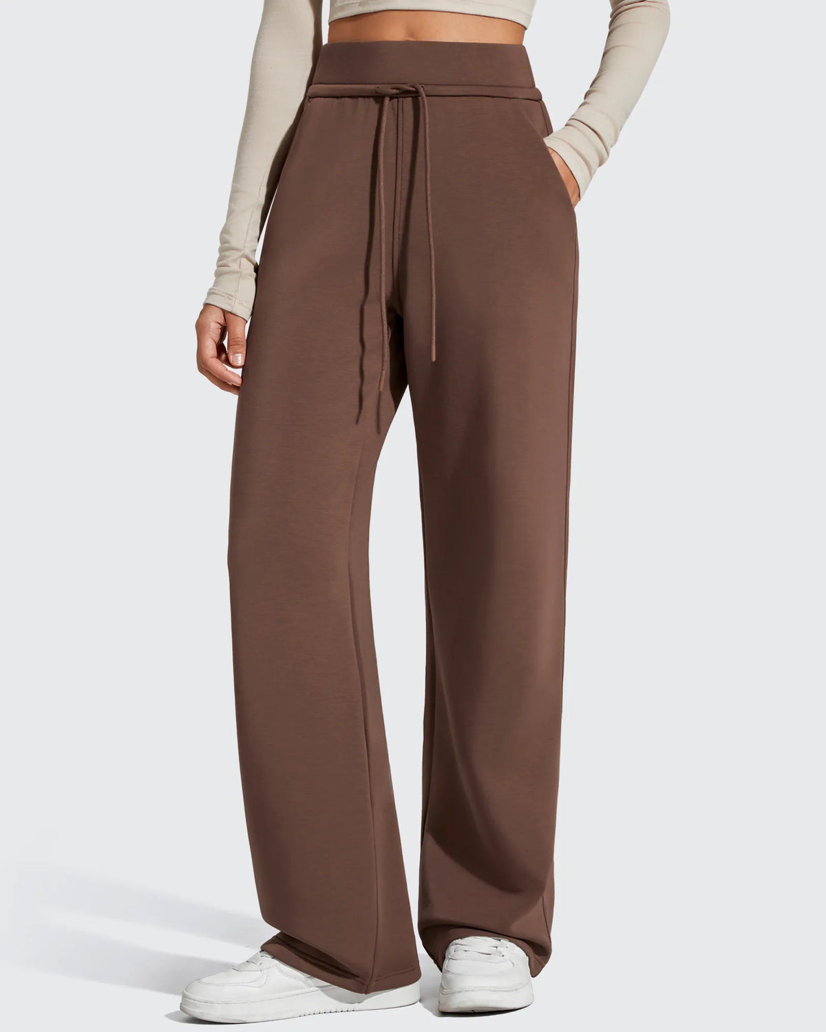 G4Free - Smoofit Elastic Drawstring Fleece Lined Wide Leg Sweatpants -GF25J723AA-S-GF25J724AA-S-GF25J725AA-S-GF25J723AB-M-GF25J724AB-M