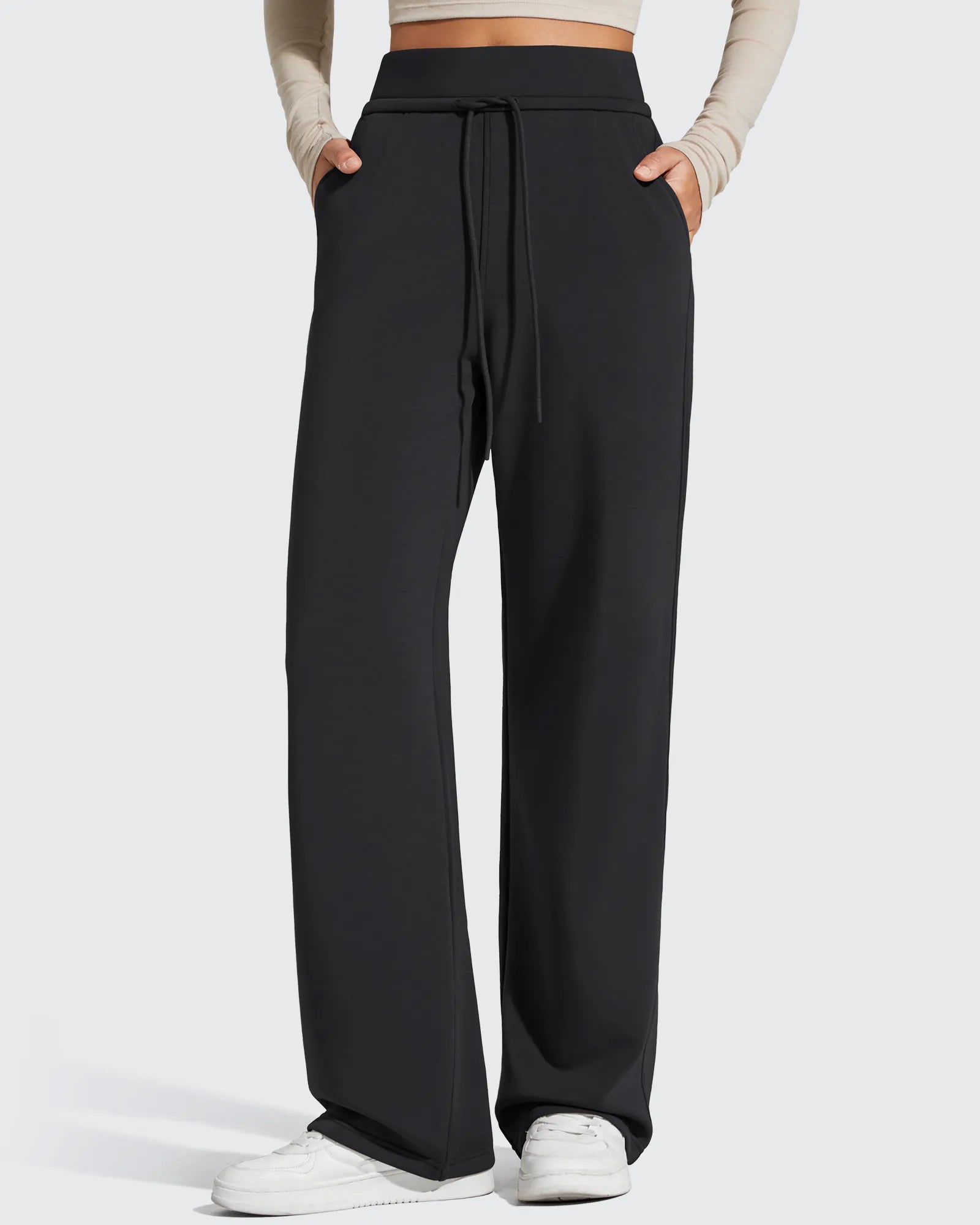 G4Free - Smoofit Elastic Drawstring Fleece Lined Wide Leg Sweatpants -GF25J723AA-S-GF25J724AA-S-GF25J725AA-S-GF25J723AB-M-GF25J724AB-M