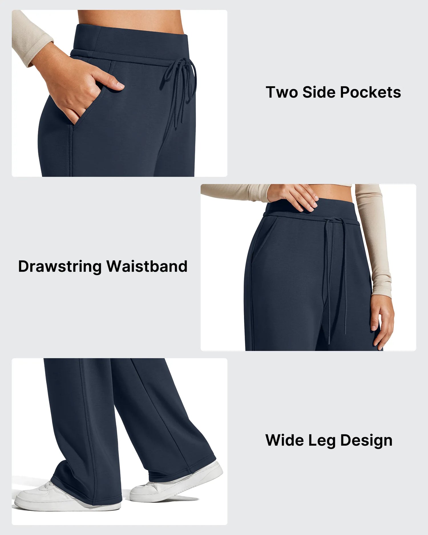 G4Free - Smoofit Elastic Drawstring Fleece Lined Wide Leg Sweatpants -GF25J723AA-S-GF25J724AA-S-GF25J725AA-S-GF25J723AB-M-GF25J724AB-M